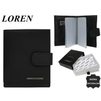 Loren férfi bőr pénztárca GRM-70-05 BLACK