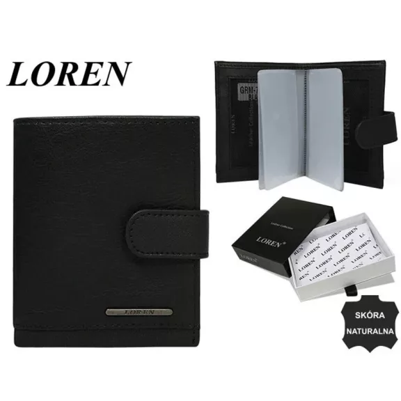 Loren férfi bőr pénztárca GRM-70-05 BLACK Loren férfi bőr pénztárca GRM-70-05 BLACK