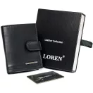 Loren férfi bőr pénztárca GRM-70-05 BLACK Loren férfi bőr pénztárca GRM-70-05 BLACK