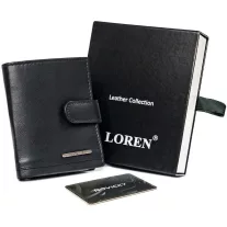 Loren férfi bőr pénztárca GRM-70-05 BLACK