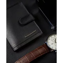 Loren férfi bőr pénztárca GRM-70-05 BLACK