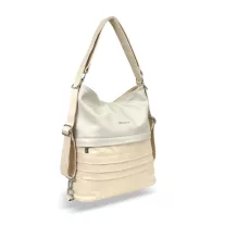   Zellia Női Válltáska/Hátizsáká Alakítható Hz-111 Beige-Arany - Y678 -