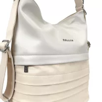   Zellia Női Válltáska/Hátizsáká Alakítható Hz-111 Beige-Arany - Y678 -