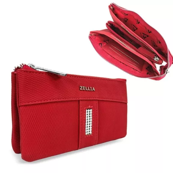 Zellia Női Pénztárca Hz-127 D217 - 2181D - Red - Piros Zellia Női Pénztárca Hz-127 D217 - 2181D - Red - Piros