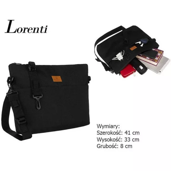 Shopper Bag Lorenti Lr-Tw15603 Black 41X33X8 Shopper Bag Lorenti Lr-Tw15603 Black 41X33X8