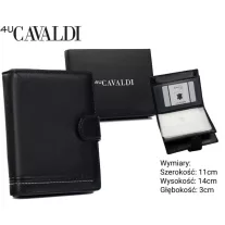 4U Cavaldi férfi műbőr pénztárca M302BL-PU-6878 BLACK