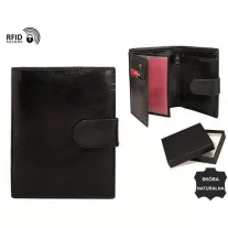 No Brand férfi bőr pénztárca MR-04L-CFL-NL BLACK