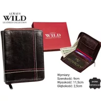 Always Wild férfi bőr pénztárca N014-VTK-D BROWN