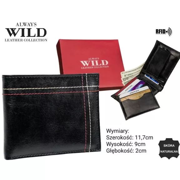 Always Wild férfi bőr pénztárca N015-VTK-D Always Wild férfi bőr pénztárca N015-VTK-D