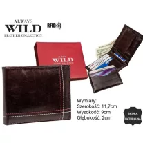 Always Wild férfi bőr pénztárca N015-VTK-D-4992 BROW