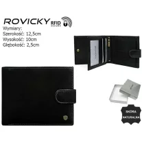 Rovicky férfi bőr pénztárca N01L-RVT – fekete