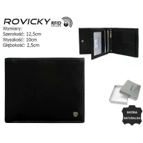 Rovicky férfi bőr pénztárca N01-RVT – fekete