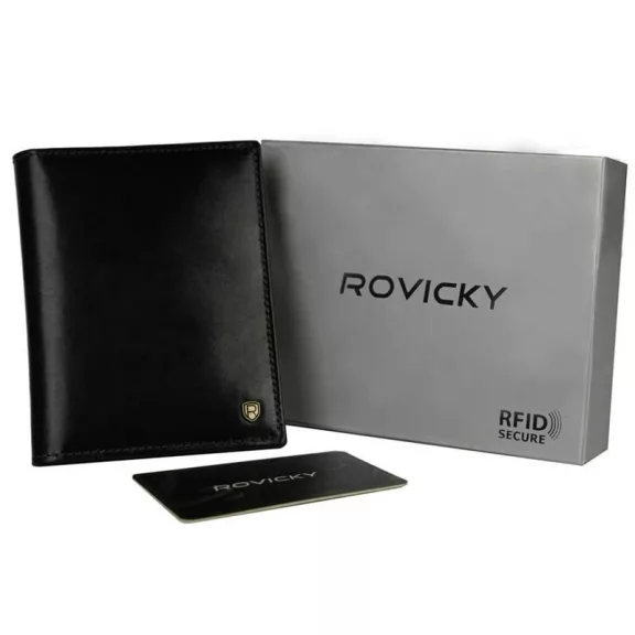Férfi Bőr Pénztárca N02-Rvt Black Férfi Bőr Pénztárca N02-Rvt Black