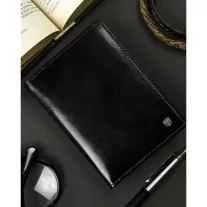Férfi Bőr Pénztárca N02-Rvt Black