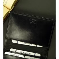 Férfi Bőr Pénztárca N02-Rvt Black