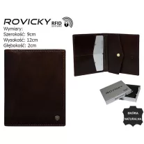 Rovicky férfi bőr pénztárca N03-RVT – barna