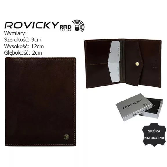Rovicky férfi bőr pénztárca N03-RVT – barna Rovicky férfi bőr pénztárca N03-RVT – barna
