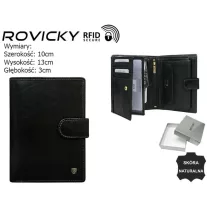 Rovicky férfi bőr pénztárca N104L-RVT – fekete