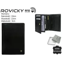 Rovicky férfi bőr pénztárca N104-RVT – fekete