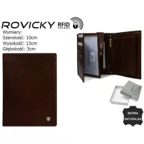 Rovicky férfi bőr pénztárca N104-RVT – barna
