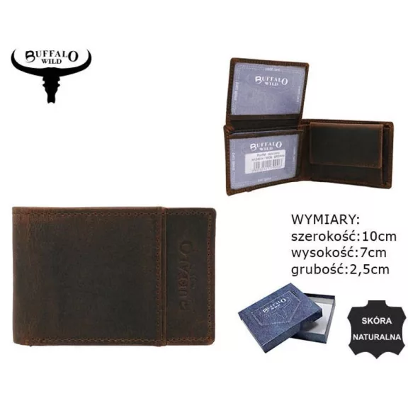 Buffalo Wild férfi bőr pénztárca N1240-H – barna Buffalo Wild férfi bőr pénztárca N1240-H – barna