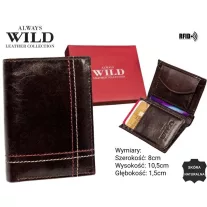 Always Wild férfi bőr pénztárca N20191-VTK-D BROWN