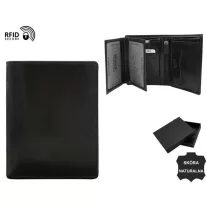   No Brand férfi bőr pénztárca Portfel męski skórzany N318-BFA-NL BLACK