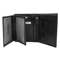   No Brand férfi bőr pénztárca Portfel męski skórzany N318-BFA-NL BLACK