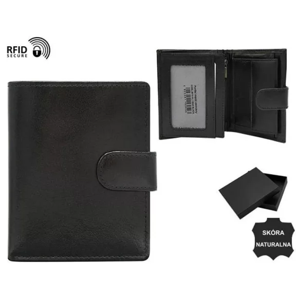 No Brand férfi bőr pénztárca Portfel męski skórzany N356L-BFA-NL BLACK No Brand férfi bőr pénztárca Portfel męski skórzany N356L-BFA-NL BLACK