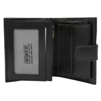   No Brand férfi bőr pénztárca Portfel męski skórzany N356L-BFA-NL BLACK