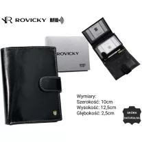 Rovicky férfi bőr pénztárca N4L-RVT – fekete