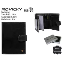 Rovicky férfi bőr pénztárca N575L-RVT – fekete