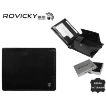 Rovicky férfi bőr pénztárca N61-RVT – fekete