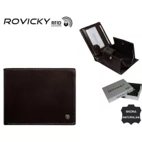 Rovicky férfi bőr pénztárca N61-RVT – barna