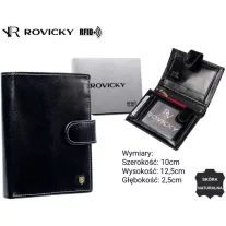 Rovicky férfi bőr pénztárca N62L-RVT – fekete