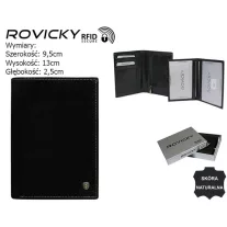 Rovicky férfi bőr pénztárca N74-RVT – fekete