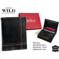 Always Wild férfi bőr pénztárca N9001-VTK-D BLACK