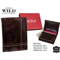 Always Wild férfi bőr pénztárca N9001-VTK-D BROWN