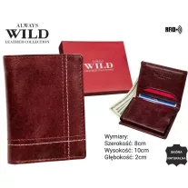 Always Wild férfi bőr pénztárca N9001-VTK-D-R5098 WINE
