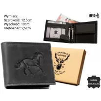   Always Wild férfi bőr pénztárca N992-CHM-HORSE – fekete