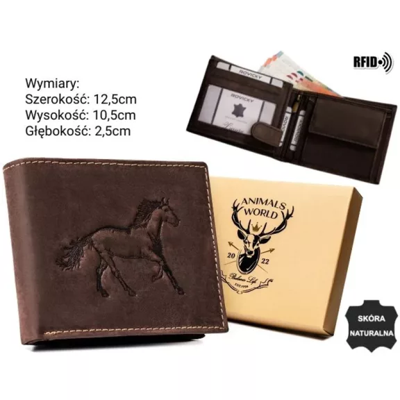 Férfi pénztárca N992-CHM-HORSE BROWN Férfi pénztárca N992-CHM-HORSE BROWN
