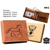 Always Wild férfi bőr pénztárca N992-CHM-HORSE – barna