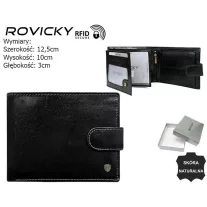 Rovicky férfi bőr pénztárca N992L-RVT – fekete