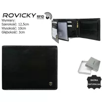 Rovicky férfi bőr pénztárca N992-RVT – fekete
