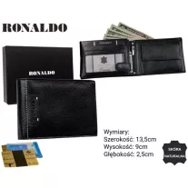 Ronaldo férfi bőr pénztárca N992-TP-RON BLACK