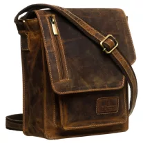 Peterson férfi bőr oldaltáska PETE-TMH-4893 Tan – Barna