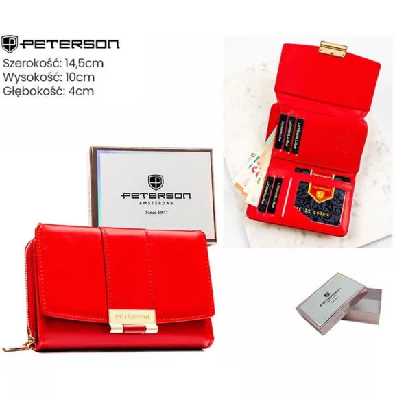 Peterson női műbőr pénztárca PTN 0015-BH Peterson női műbőr pénztárca PTN 0015-BH