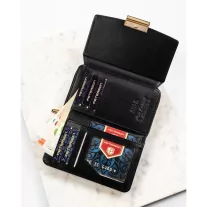 Peterson női műbőr pénztárca PTN 0015-F – fekete