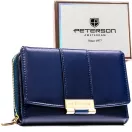 Peterson női műbőr pénztárca PTN 0015-F – kék Peterson női műbőr pénztárca PTN 0015-F – kék
