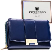 Peterson női műbőr pénztárca PTN 0015-F – kék